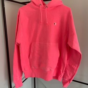 BRAND NEW champion neon pink hoodie